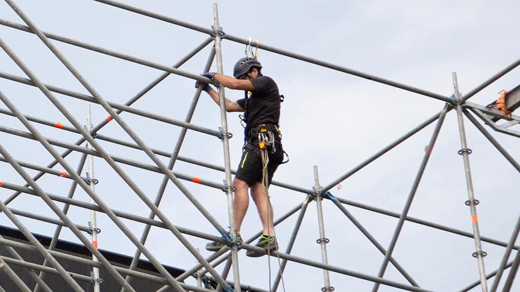 Climbers, riggers y scaffolders para eventos en Mallorca, Menorca e Ibiza